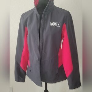 Port Authority Ladies Core Colorblock Soft Shell Jacket-(Black/Red) Women's Sz M